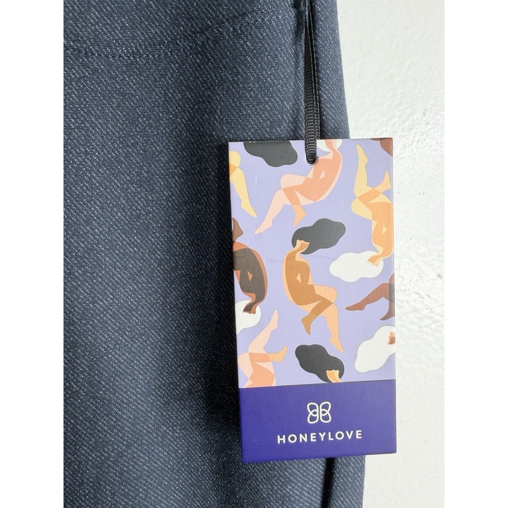 Honeylove EverReady Pant Stormy Blue Medium Office Career Wear Minimalist - Picture 8 of 9